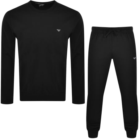 Emporio Armani Full Zip Loungewear Set Black Mainline Menswear